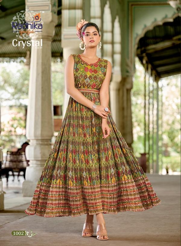 Radhika Crystal Vol 1 Georgette Designer Long Anarkali Kurti Collection